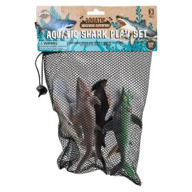HOWBOUTDIS Six Piece Shark Set – Realistic Looking Ocean Sharks – Great for Party Favors