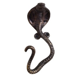 Indian Shelf Decorative Cobra Wall Hooks Kids Coat Hooks Unique Bathroom Towel Holder Antique Snake Hook Vintage Animal Hook Heavy Duty Backpack Hanger - 1 Piece