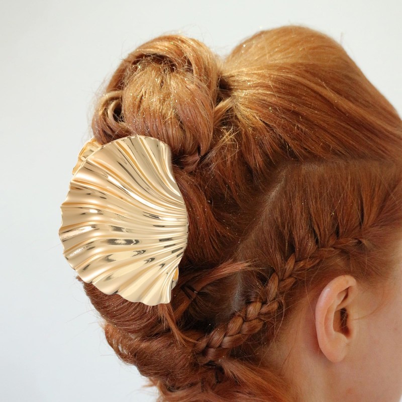 YBEATY Pack of 3 Shell Metal Hair Clips Small Fashionable