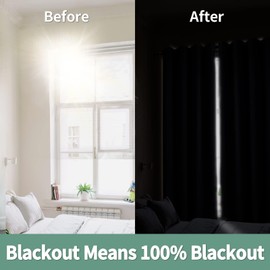 QUEMAS Long Blackout Curtains 90 Inch Length 2 Panels for Living Room, Thermal Insulated 100% Light Blocking Soundproof Grommet Thick Window Curtains for Dining Room, Each 52 Inch Wide, White