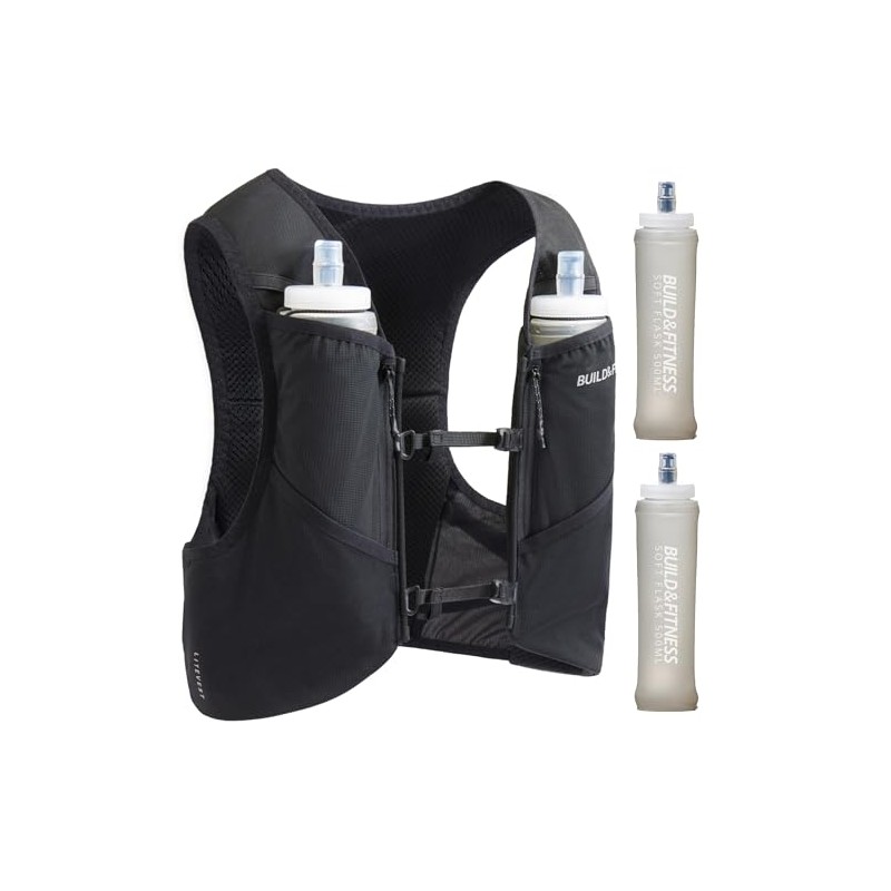 Build & Fitness LITEVEST Running Vest with 2 x 500