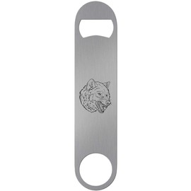 'Snarling Wolf Head' Bar Blade Bottle Opener (BR00020779)
