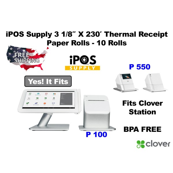 Restaurants N us iPOS Supply Thermal Receipt Paper 3 1/8"