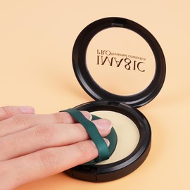 Natural Compact Powder, Waterproof Matt Powder Make-Up, Universal Make-Up Powder Cosmetic, Matte Compact Powder for a Natural Glow, Pore Refining and Fixes Long-Lasting, Vegan (B-01)