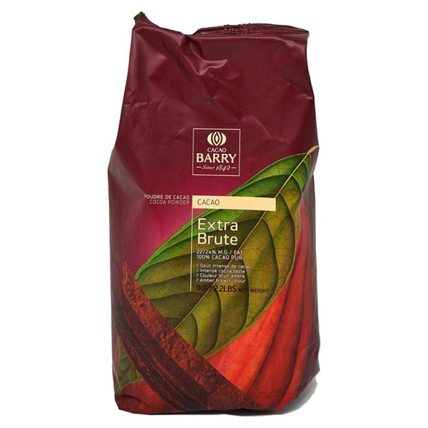 Cacao Barry Cocoa Powder 100% Cocoa Extra Brute, 2.2 lb
