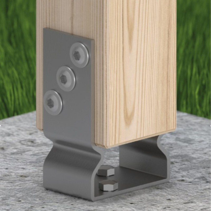 GRUNDLINE - Support foot, post anchor, hot-dip galvanised - PSOZ