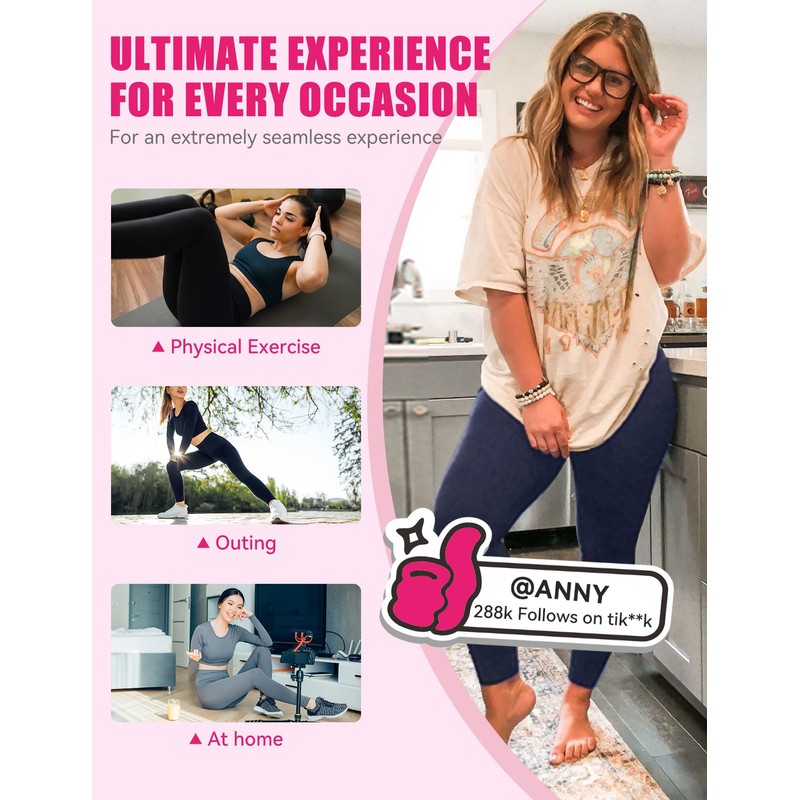 Showitty 3 Pack Leggings for Women with Pockets, High Waisted