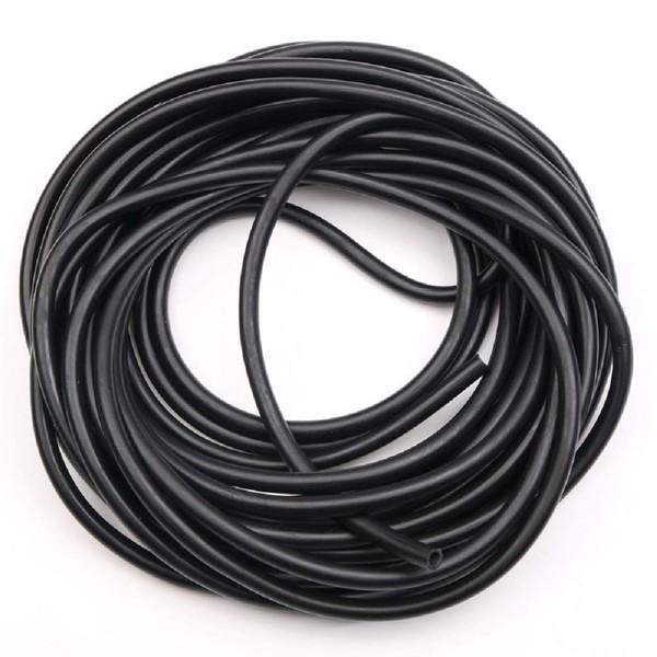 10FT Black Latex Rubber Tubing,3/8in OD 1/4in ID Black ONE Continuous Piece