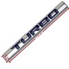 [Cat Fight] Turbo TURBO Metal Emblem Sticker Silver (Blue)