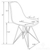 LeisureMod Carey Modern Eiffel Base Molded Dining Side Chair (Clear)