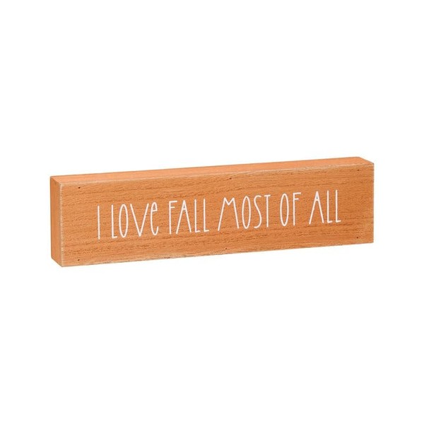 Collins Painting "I Love Fall Most of All" Weathered Wood