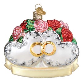 Old World Christmas Couples First Christmas Glass Blown Ornament for Christmas Tree