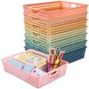 8 Pack Boho Plastic Turn in Paper Trays for Classroom