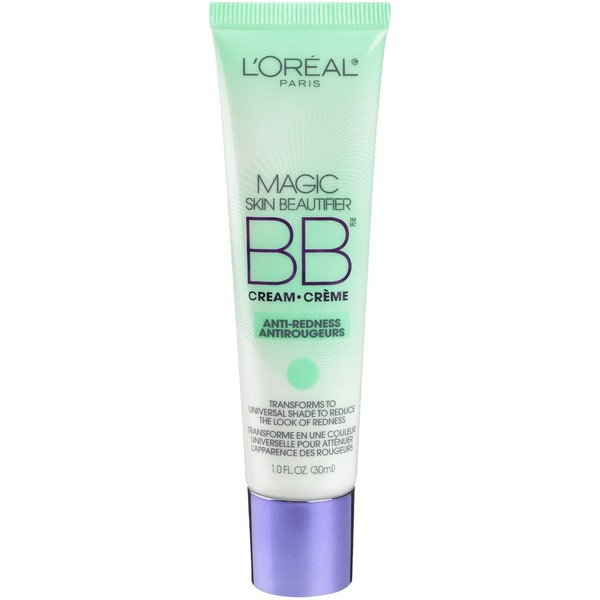 L'Oréal Paris Makeup Magic Skin Beautifier BB Cream Tinted Moisturizer Face Makeup, Anti-Redness, Green, 1 fl. oz.