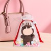 Clear Doll Display Bag, Portable Protective Case with Pom Poms