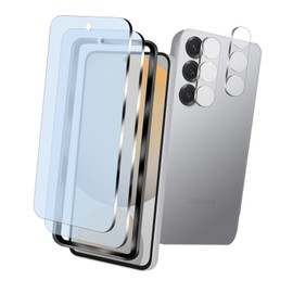 Compatible with Galaxy S25 plus 5G Glass Film + Galaxy S25 plus 5G Camera Film, Protective Film for Galaxy S25 plus 5G, Protects Eyesight, Reduces Eye Fatigue, Easy Installation, Includes Special