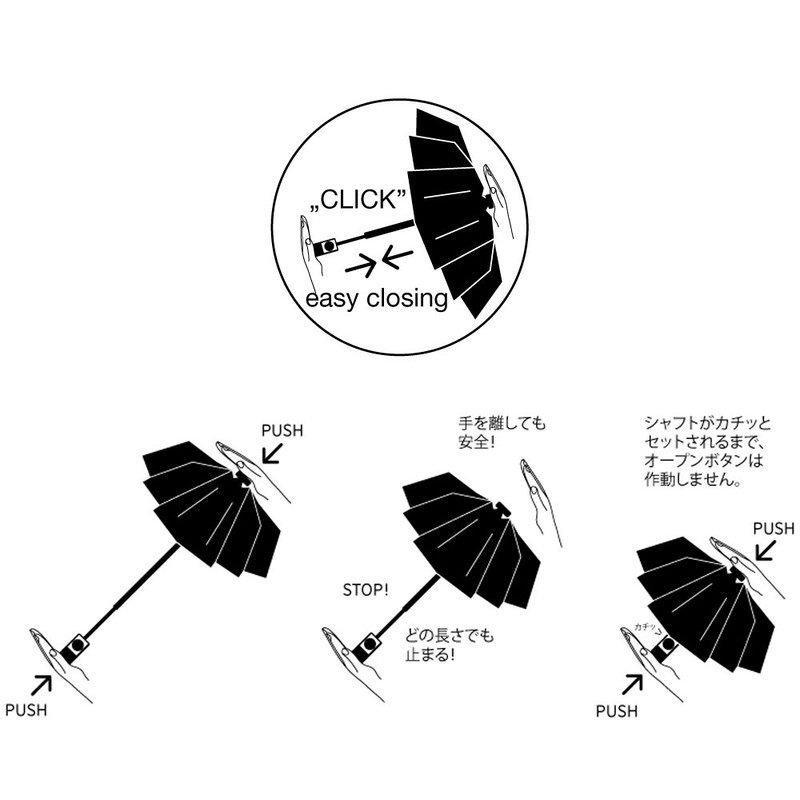 Knirps KNF880-710 Folding Umbrella, One-touch Automatic Opening and Closing, Large