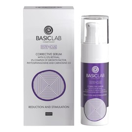 BasicLab Dermocosmetics BasicLab Korrigierendes Gesichtsserum mit Retinal | 30 ml | Anti-Falten, Anti-Akne, Nacht, Für Frauen