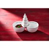 Mud Pie Circa Double Dip Bowl, White, 4 1/2" x