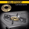 SONRET 2 Burner Gas Stove , stainless steel with Hose