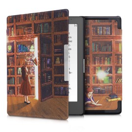 kwmobile Flip Case Compatible with Kobo Aura Edition 1 Case - eReader Case - Magic Library Multicoloured