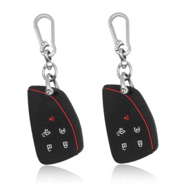 2Pack Silicone Key Fob Cover Smart Key Holder Sleeve, Compatible With 2022 2023 2024 Chevy Silverado 1500, GMC Sierra 1500 And 2024 Silverado 2500HD 3500HD (Black)