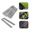 DaTpuik Sturdy Garden Landscape Staples, 6 Inch Galvanized Steel Sod