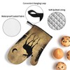 LONSANT Rustic Elk Moose Deer Forest Pine Tree Moon Design