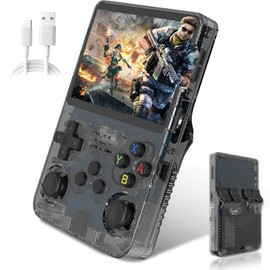 Consola Portátil, Consola de Videojuegos Retro Portátil, Portable Retro Gaming Console con Tarjeta TF de 64 G,20,000 Juegos Clásicos, 3,5 Pulgadas Pantalla IPS, Soporta HDMI y Salida de TV