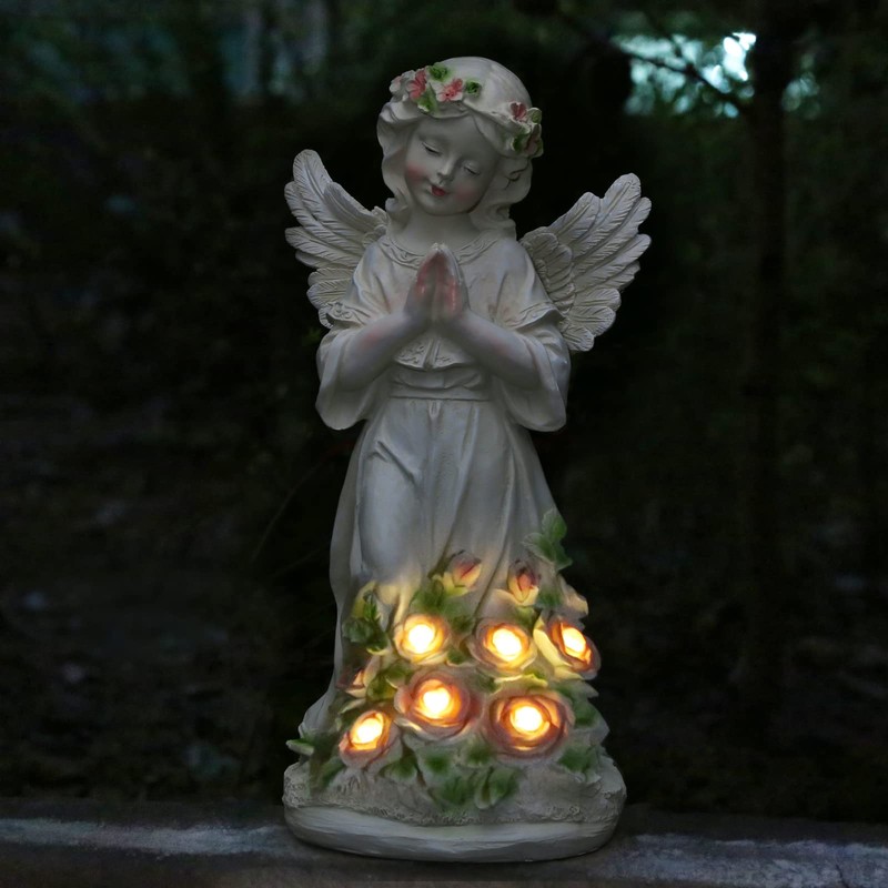 Garden Decor Angel Statue, Outdoor Patio Garden Sculptures & Statues,