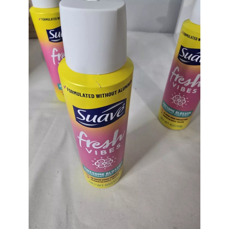 Suave 3X Suave Fresh Vibes Deodorant Body Spray Awesome Blossom