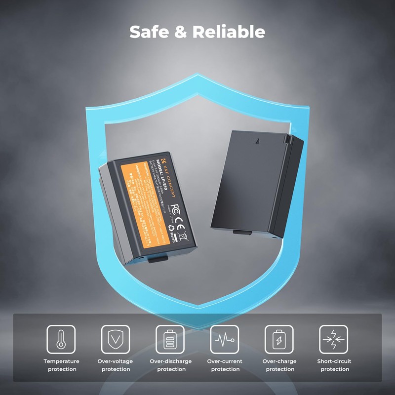 K&F Concept LP-E10 Dual USB Charger for Canon LP-E10 and