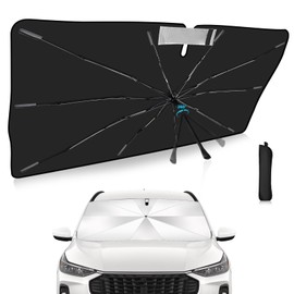 2025 Upgrade Windshield Sun Shade Umbrella Custom Fit for Ford Escape 2021-2025 Foldable UV Protection Car Cover, Emergency Rain Shield & Dashboard Protector - Durable Auto Accessory