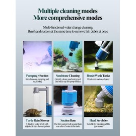 UPETTOOLS Aquarium Gravel Cleaner - Electric Automatic Removable Vacuum Water Changer Sand Algae Cleaner Filter Changer 110V/28W