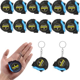 30 Pack Small Tape Measure Keychains,Mini Tape Measures Retractable,Pocket Measurement Tape Bulk Easy Read 3 Feet (30, Blue, 3 Feet)