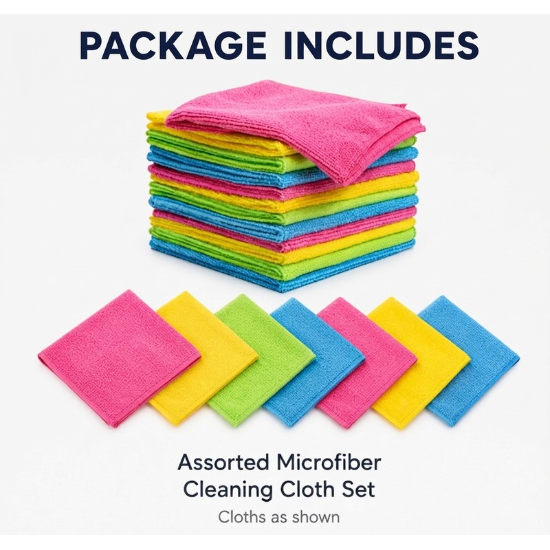 Premium Microfiber Cleaning Cloth – Super Absorbent Reusable Towel for