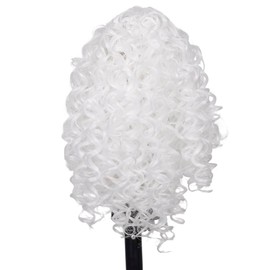 Xiaofeng Spring Curly Ponytail Hairpiece Drawstring Synthetic Ponytail Extension for Women and Girls Daily Use (White, 12 Inches)