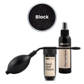 Hair Loss Solutions Combo Pack Kit-Set of Hair Fibers, Applicator, Holding Spray