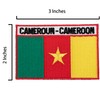 Parche bordado de la bandera de Camerún con pin de