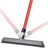 2-in-1 Silicone Rubber Broom Carpet Rake and Squeegee - Swivel