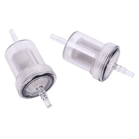 Chamixx 2PCS 5mm ID In-Line Fuel Filters Transparent with Removable and Washable Stainless Steel Inline Mesh for 3/16" Hose Line Car Parking Diesel Air Heater Fuel System for Webasto Eberspacher