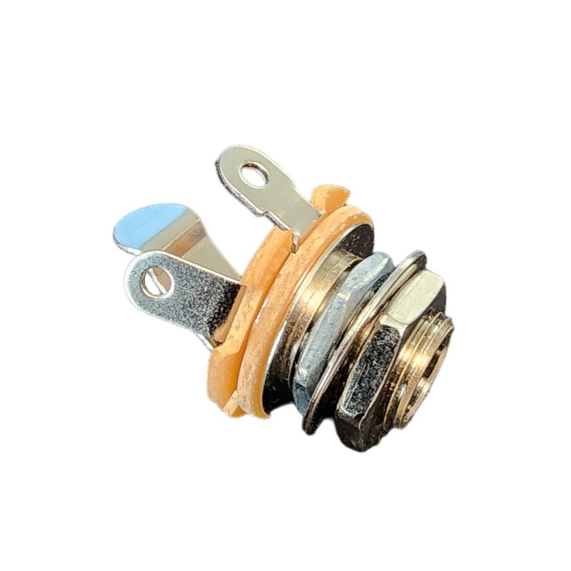 FretMax Upgraded 1/4" Mono 2-Conductor Jack w/Nut & Washer -