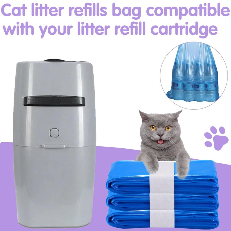 Xrten Litter Refills Bag,Blue Garbage Bags,10 Pack 15 Ft Replacement,Suitable