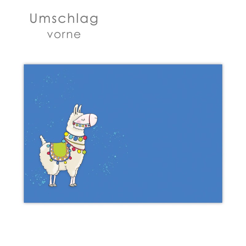 "Alma the Lama" Notepad DIN A5 (Lined 50 Sheets) Including