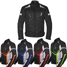 Motorcycle Jacket For Men Textile Motorbike Dualsport Enduro Motocross Racing Biker Riding CE Armored Waterproof All-Weather (Black, M)