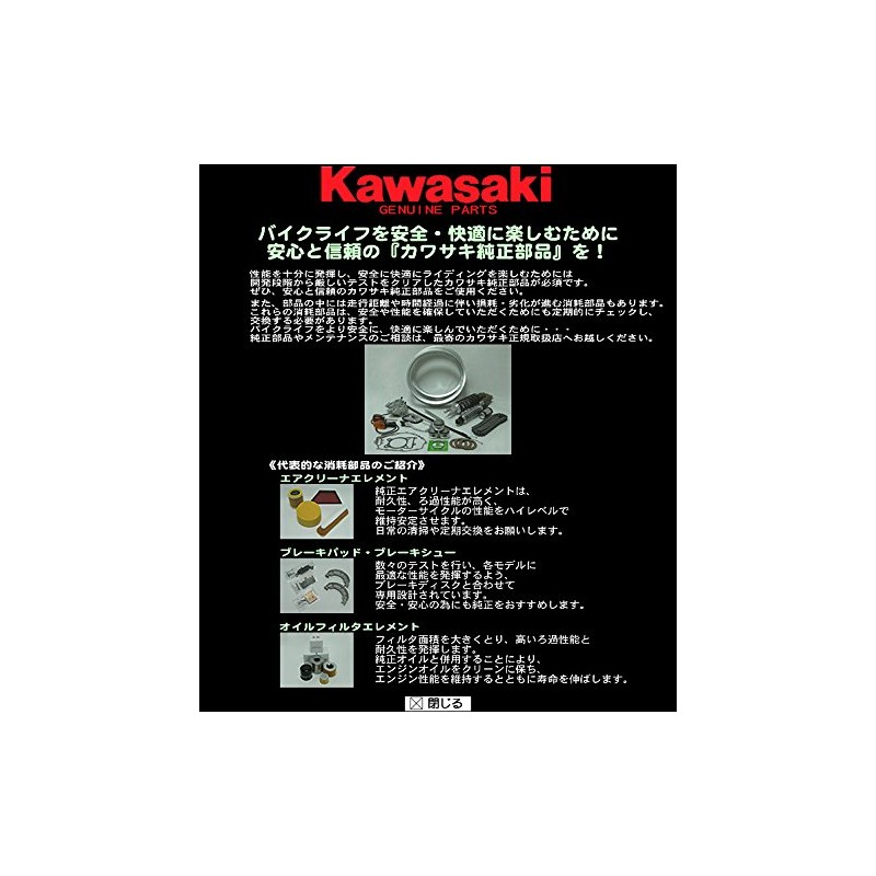 Kawasaki Maintenance W650 W800 ELEMENT-AIR FILTER Left & Right Set