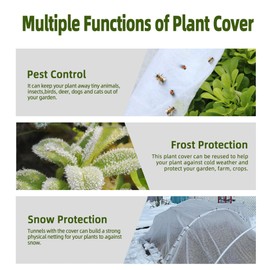 10x50ft Plant Covers Freeze Protection- Frost Cloth Blanket Floating Row Cover for Winter 0.9 oz/yd