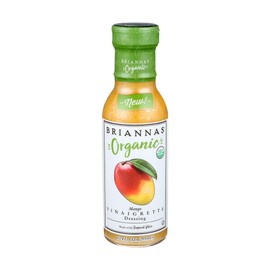 BRIANNAS Organic Mango Vinaigrette Dressing, 10 Fl Oz | GLUTEN Free, VEGETARIAN, VEGAN, KOSHER Mango Vinaigrette Dressing Made in Small Batches