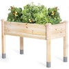 MIXC Wooden Raised Garden Bed with Legs, 48”L X 24”W,