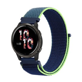 Nylon Strap for Garmin Venu 2 /Venu 3 /Vivoactive 4/Forerunner 255, 265 Strap, Legacy Hero, 22mm Width Adjustable Soft Nylon Quick Release Band for 255/265 Music (Deep Blue)